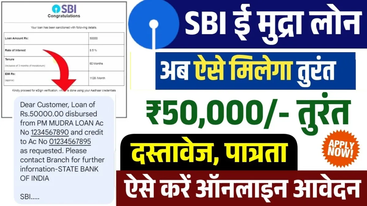 SBI Mudra Loan 50,000